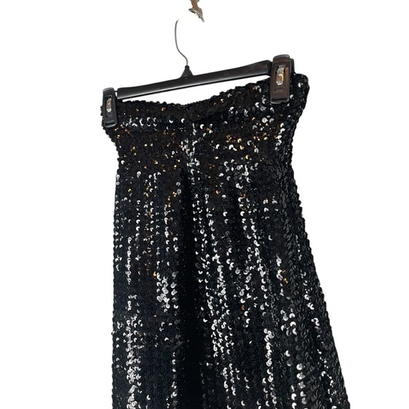 Corey Lynn Calter Black Sequin Strapless Mini Dress Size S - Picture 3 of 7